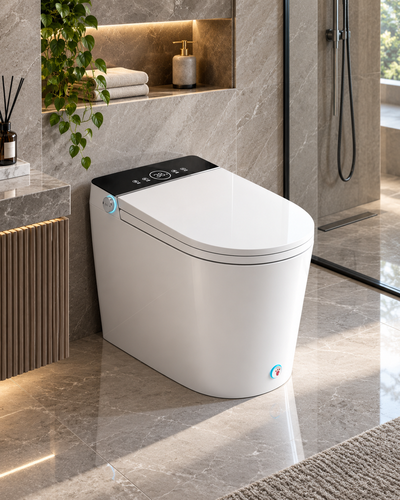 Kawaii compact Japanese toilet