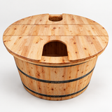 Baignoire de style japonais Ofuro ronde en bois Sumo