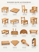 Zen Japanese-style wooden Ofuro bathtub
