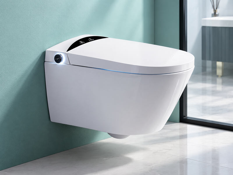 Origami wall-hung Japanese toilet