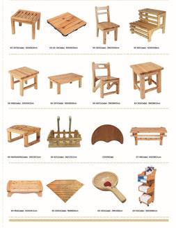 Baignoire style japonais ronde en bois 