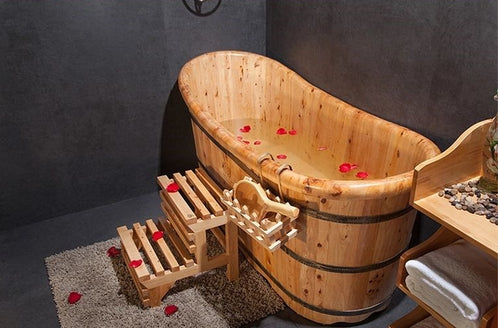 Baignoire style japonais en bois 